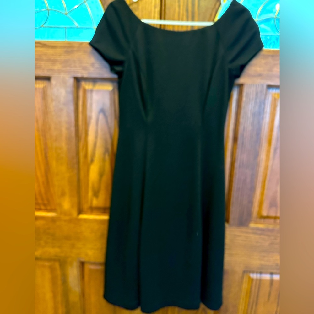 White House Black Market S/S Black Lined Dress